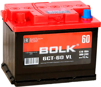 BOLK Standart 60 А/ч прямая EN500A