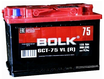 BOLK Standart 75 А/ч обратная EN600A