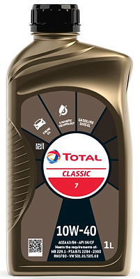 Масло Total Classic 7  10W40 п/с 1л 166215